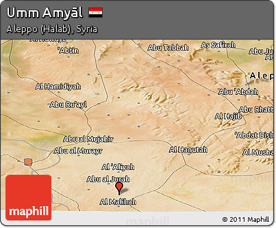 Satellite Panoramic Map of Umm Amyāl