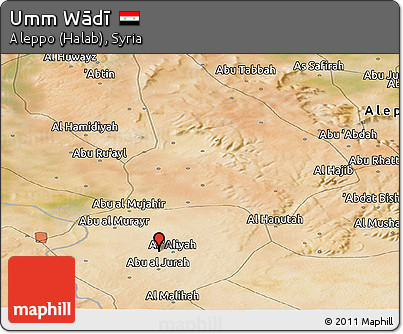 Satellite Panoramic Map of Umm Wādī