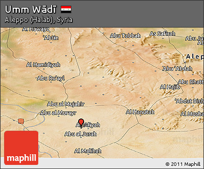 Satellite Panoramic Map of Umm Wādī