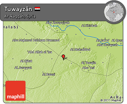 Physical 3D Map of Tuwayzān