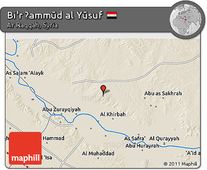Shaded Relief 3D Map of Bi'r Ḩammūd Al Yūsuf