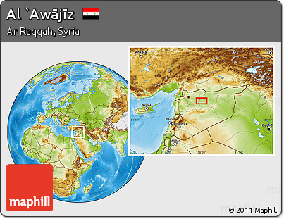 Physical Location Map of Al `Awājīz