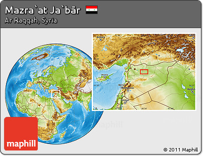 Physical Location Map of Mazra`at Ja`bār