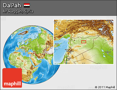 Physical Location Map of Dalḩah