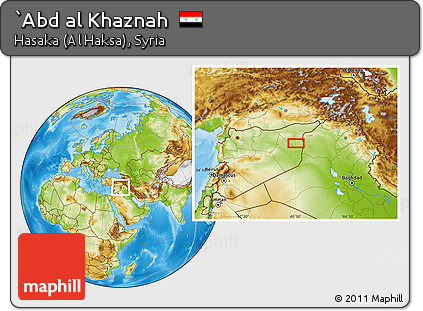 Physical Location Map of `Abd Al Khaznah