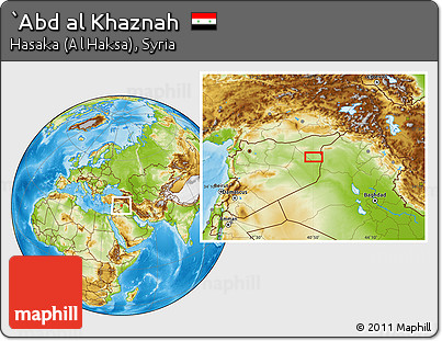 Physical Location Map of `Abd Al Khaznah