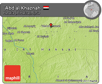 Physical Map of `Abd Al Khaznah