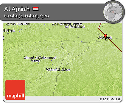 Physical Panoramic Map of Al Ajrāsh