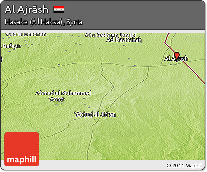 Physical Panoramic Map of Al Ajrāsh