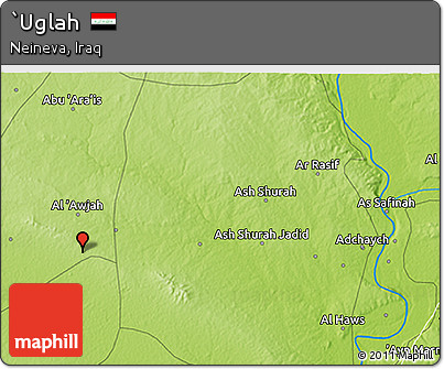 Physical 3D Map of `Uglah