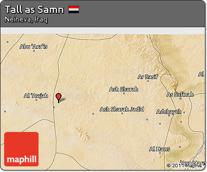 Satellite 3D Map of Tall As Samn