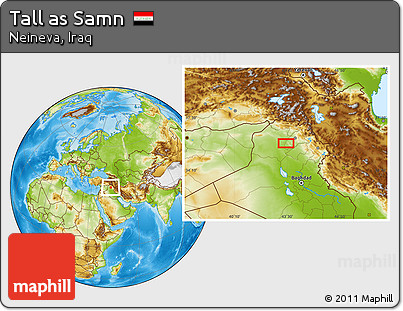 Physical Location Map of Tall As Samn