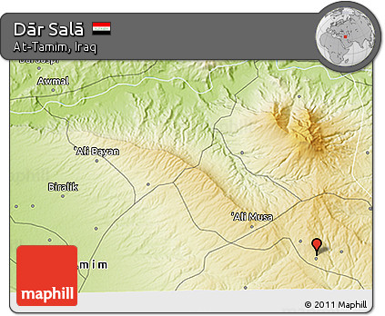 Physical 3D Map of Dār Salā