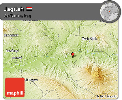 Physical 3D Map of Jagilah