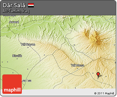 Physical 3D Map of Dār Salā