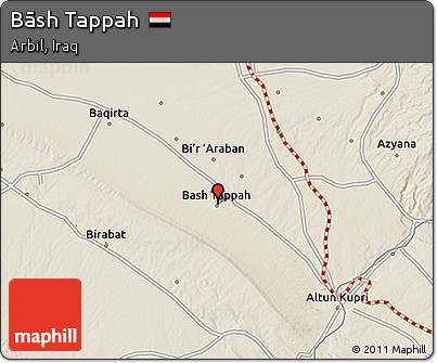 Shaded Relief 3D Map of Bāsh Tappah