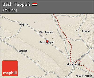 Shaded Relief 3D Map of Bāsh Tappah