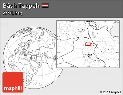 Blank Location Map of Bāsh Tappah
