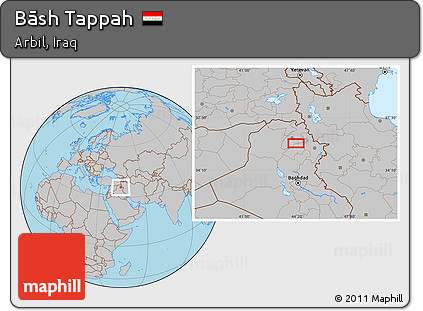 Gray Location Map of Bāsh Tappah