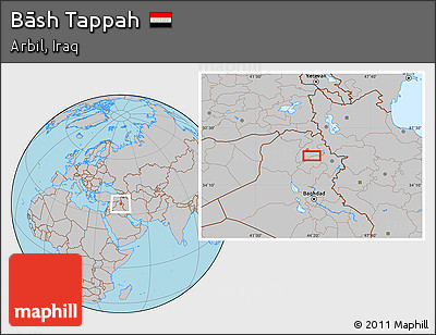 Gray Location Map of Bāsh Tappah