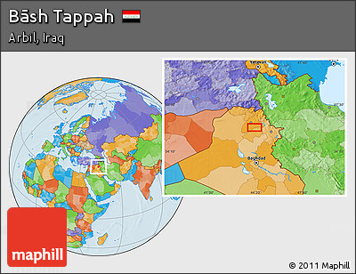 Political Location Map of Bāsh Tappah
