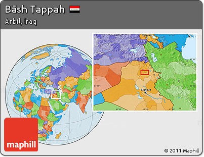 Political Location Map of Bāsh Tappah
