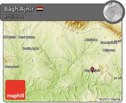 Physical Map of Bāgh Ajnīr
