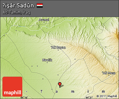 Physical Map of Ḩişār Sadūn