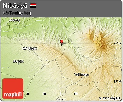 Physical Map of Nibāsiyā