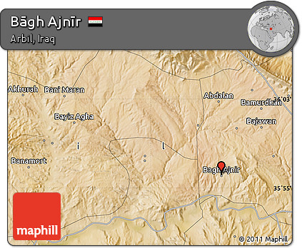Satellite Map of Bāgh Ajnīr