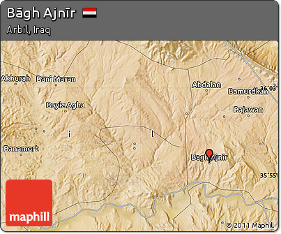 Satellite Map of Bāgh Ajnīr