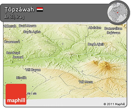 Physical Panoramic Map of Ţōpzāwah