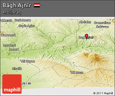 Physical Panoramic Map of Bāgh Ajnīr