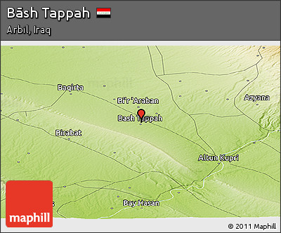 Physical Panoramic Map of Bāsh Tappah