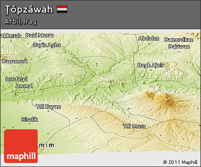 Physical Panoramic Map of Ţōpzāwah