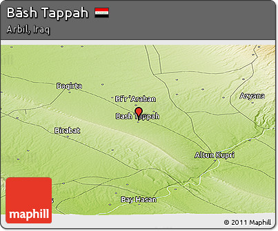 Physical Panoramic Map of Bāsh Tappah