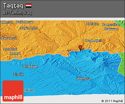 Political Panoramic Map of Ţaqţaq