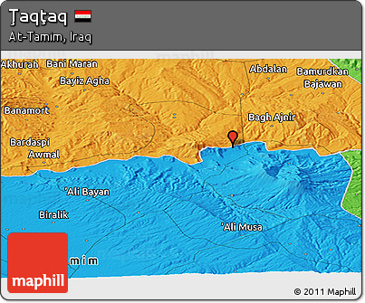 Political Panoramic Map of Ţaqţaq