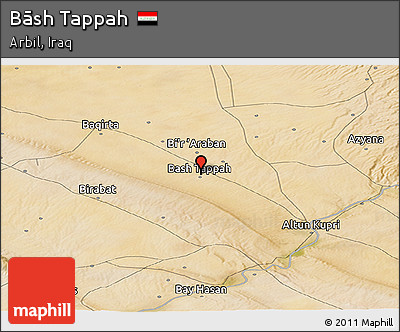 Satellite Panoramic Map of Bāsh Tappah