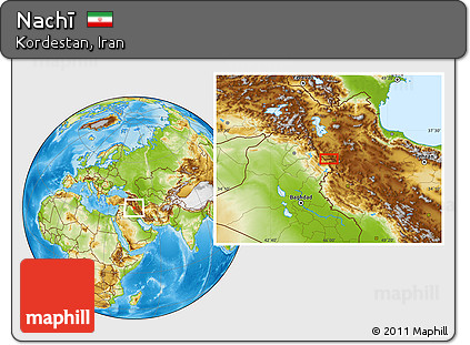Physical Location Map of Nachī