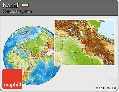 Physical Location Map of Nachī