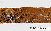Physical Panoramic Map of the area around 35° 52' 19" N, 46° 49' 30" E