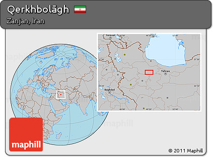 Gray Location Map of Qerkhbolāgh