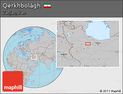 Gray Location Map of Qerkhbolāgh
