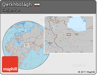 Gray Location Map of Qerkhbolāgh