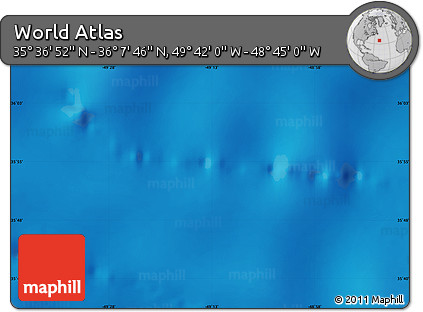 Physical Map of the Area around 35° 52' 19" N, 49° 13' 30" W
