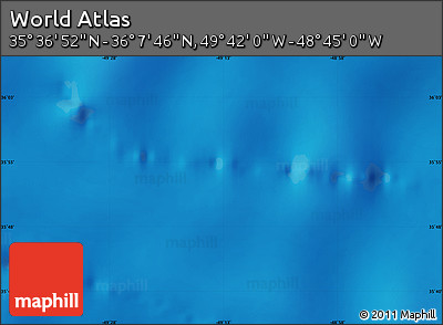 Physical Map of the Area around 35° 52' 19" N, 49° 13' 30" W