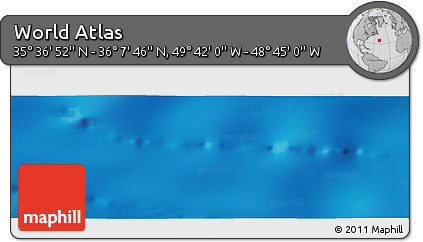 Physical Panoramic Map of the Area around 35° 52' 19" N, 49° 13' 30" W
