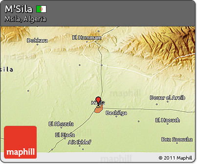 Physical 3D Map of M'Sila