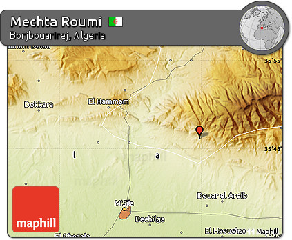 Physical Map of Mechta Roumi